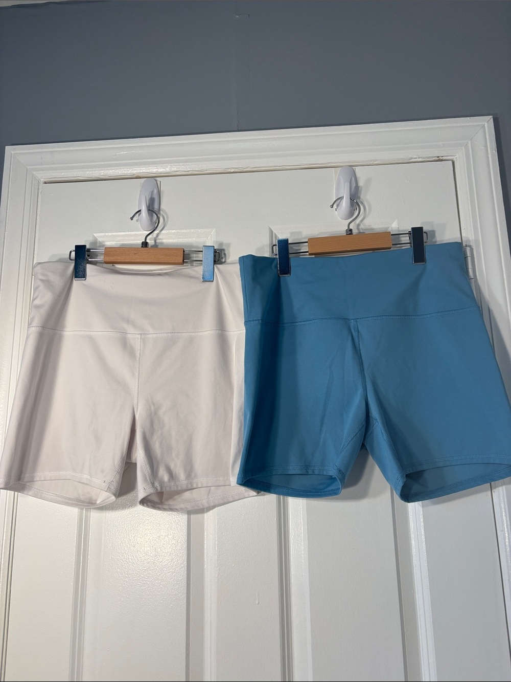 RBX Women’s XL Athletic Workout Shorts – 2 Pair Bundle White & Teal